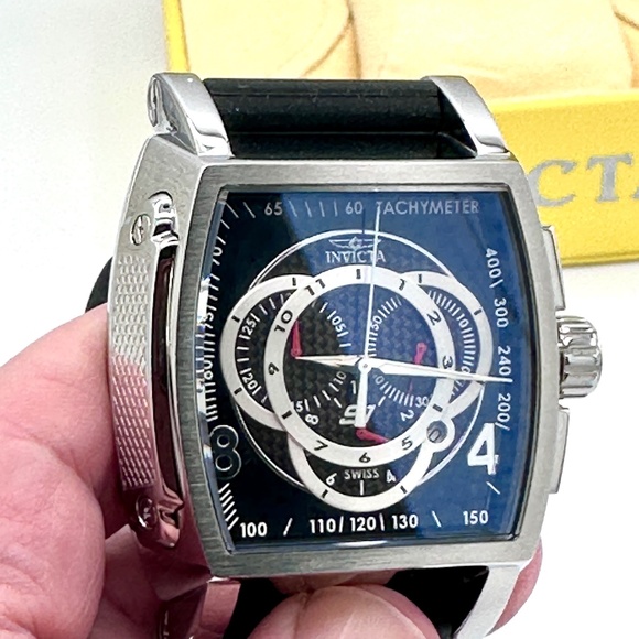 Invicta S1 Rally Tachymeter 44mm Black Dial 100 WR Meter Men's Watch F0042 - Picture 1 of 14